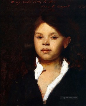 イタリアの少女の頭の肖像画 ジョン・シンガー・サージェント Oil Paintings